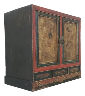 Antique Chinese Hand Painted Hall Cabinet