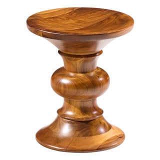 Charles & Ray Eames for Herman Miller Mid Century Walnut Time Life Stool For Sale