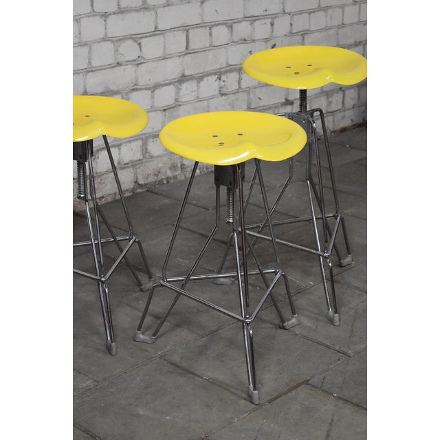 Metal Clipper Bar Stool by Yasu Sasamoto for Dulton, Japan, 1980s For Sale - Image 7 of 8