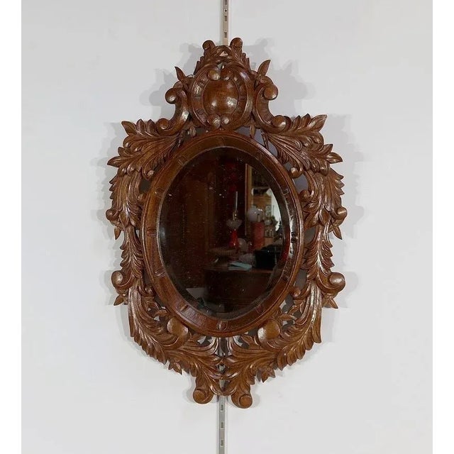 Antique Oak Mirror, 1890s For Sale - Image 12 of 12