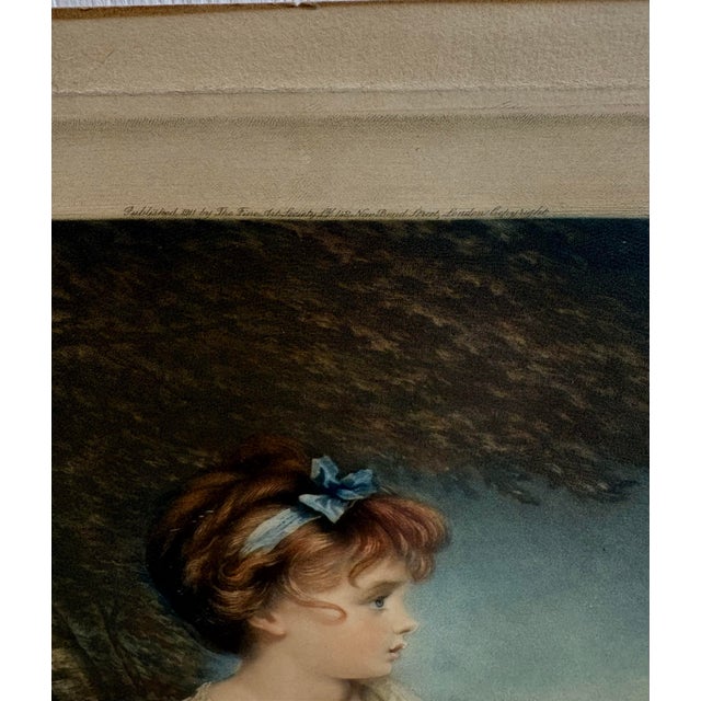 Color Etching Print by Percy H Martindale of “The Age of Innocence “ by Sir Joshua Reynolds For Sale - Image 4 of 5