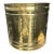 1970s Brass Hand Hammered Round Planter For Sale