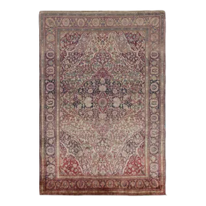 Antique Persian Kashan Rug With Medallion and Floral Patterns, From Rug & Kilim