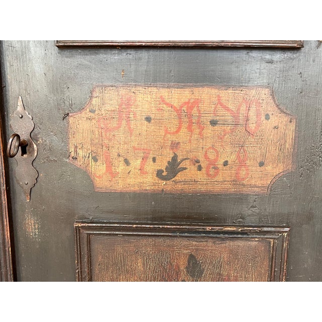 Wood 1788 Spanish Painted Wardrobe For Sale - Image 7 of 18