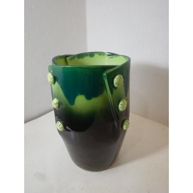 Beautiful ceramic vase, original Italian production by Ars Pulchra Torino (following Lenci). Beautiful modernist shapes...