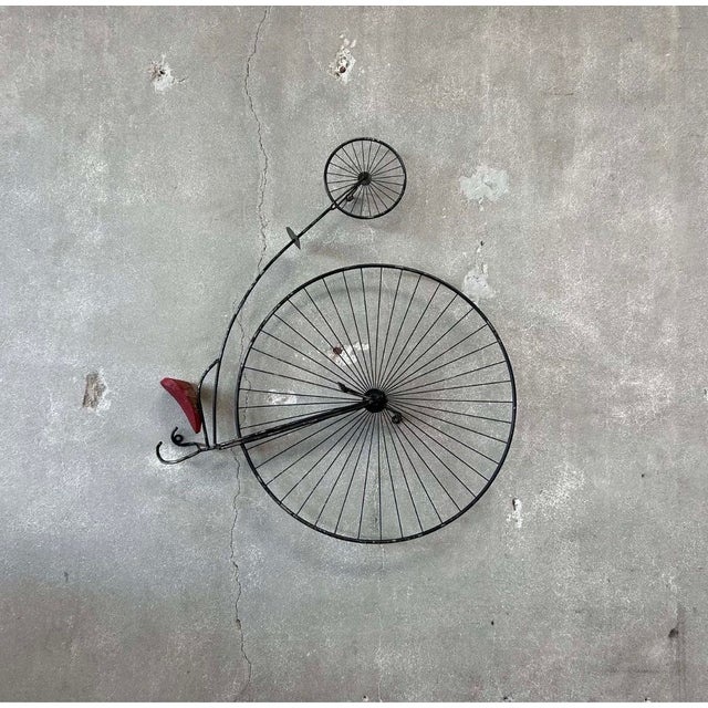 Curtis Jere Curtis Jere Penny-Farthing Bicycle Wall Sculpture For Sale - Image 4 of 7