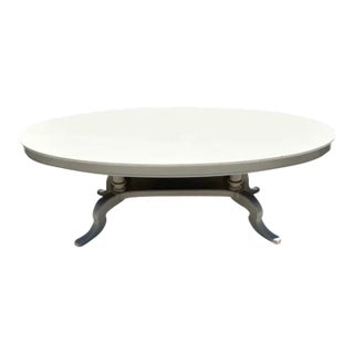 Mid 20th Century Vintage Regency Painted Duncan Phyfe Dining Table For Sale