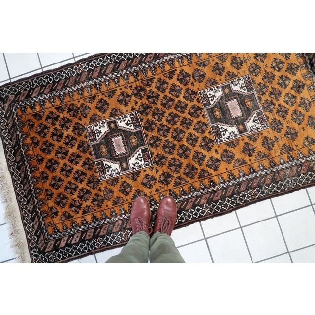 Islamic 1920s, Handmade Antique Afghan Baluch Rug 3.5' X 6.2' For Sale - Image 3 of 12
