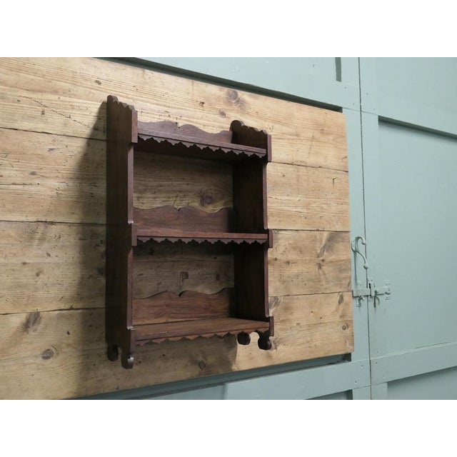 Arts and Crafts Open Front Wall Hanging Shelf, 1880s For Sale - Image 4 of 7