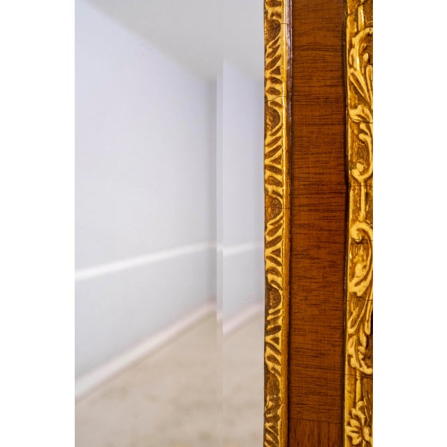 Wood Friedman Brothers Colonial Williamsburg Walnut & Gold Gilt Mirror For Sale - Image 7 of 18
