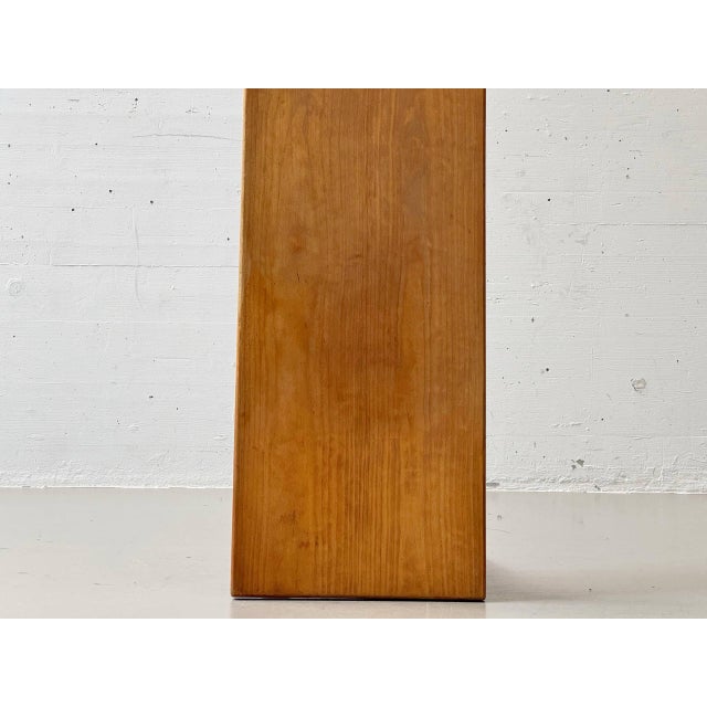 Brown Vintage Wooden Bench with Seat in Beech, 1970s For Sale - Image 8 of 18