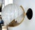 Black Large Italian Wall Lights with White Striped Wavy Glass Globes, 1970s, Set of 2 For Sale - Image 8 of 16