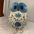 Mid-Century Modern Italian Attributed to Alvino Bagni Ceramic Owl Figurine With Blue Jewel Glass Eyes & Floral Crackle Glaze 10” White and Blue For Sale - Image 9 of 11