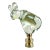 Ngwenya Glass Animal Lamp Finial on Golden Brass Hardware For Sale