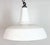 1960s Industrial White Enamel Factory Pendant Lamp from Benjamin, USA, 1960s For Sale - Image 5 of 18