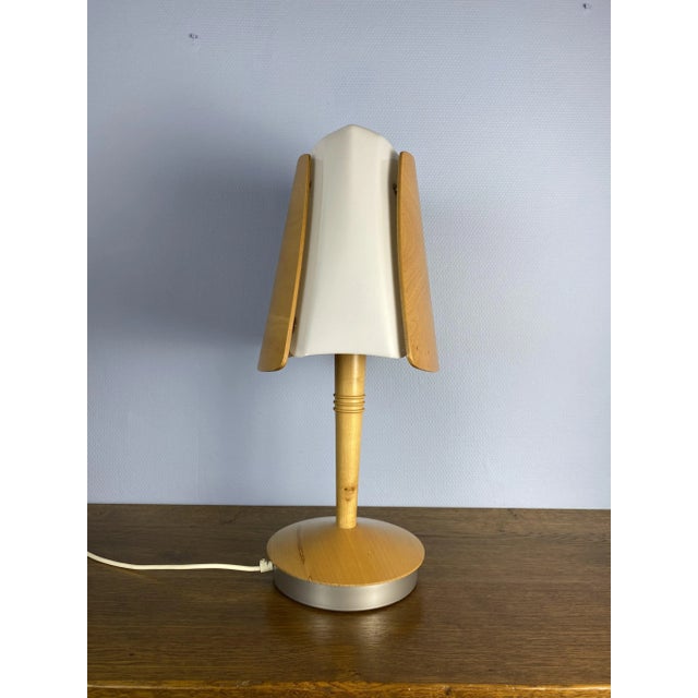 Scandinavian style table lamp by Lucid, France for the special exclusive order from Hilton Hotel in Barcelona. Shade is...