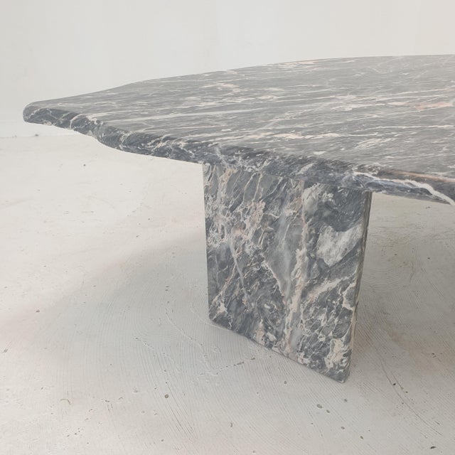 Italian Marble Leaf Shape Coffee Table, 1980s For Sale - Image 16 of 18