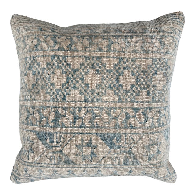 Vintage Turkish Rug Pillow For Sale