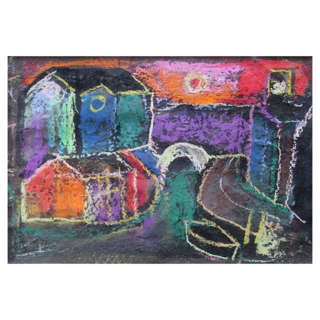 Georgs Barkans, The Vision of St. John, Pastel on Paper For Sale