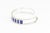 Late 20th Century Geometric Sterling Silver and Lapis Lazuli Inlay Cuff Bracelet For Sale - Image 4 of 9
