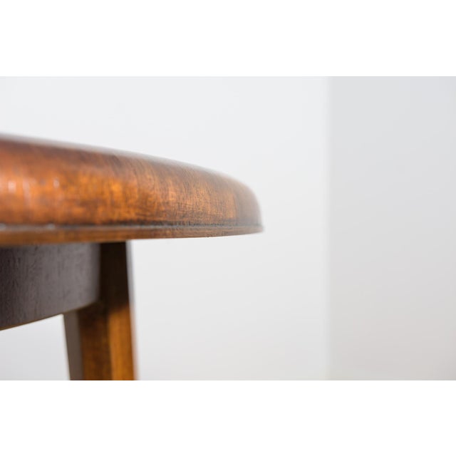 Art Deco Round Extendable Teak Dining Table, France, 1930s For Sale - Image 11 of 14