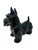 1950s Rare VTG Black Ceramic Scottie Dog Figurine With White Highlights | Mid-Century Japanese Scottish Terrier Decor | Unique "Dc" Mark For Sale - Image 5 of 13