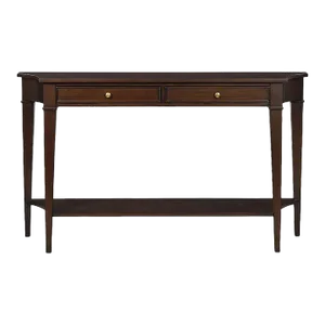 Classic Rustic Console Table - Mahogany Finish