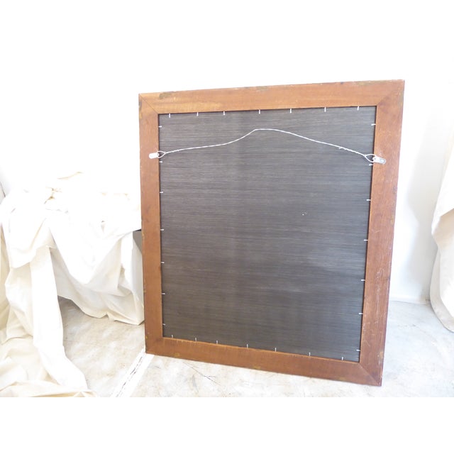 American Antique Golden Oak Mirror For Sale - Image 3 of 4