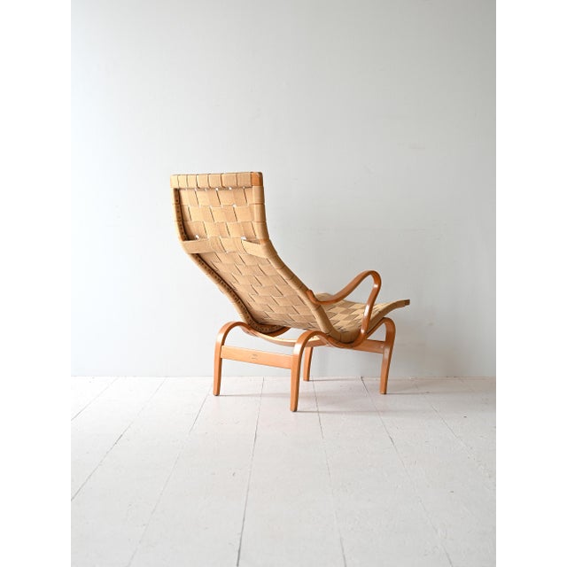 Bruno Mathsson Pernilla Armchair and Footstool by Bruno Mathsson, 1960s For Sale - Image 4 of 14