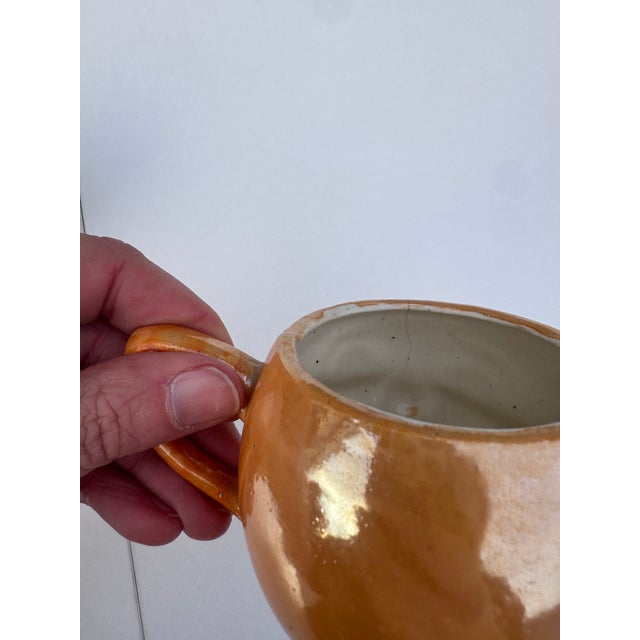 Early 20th Century Vintage Anthropomorphic Man in the Moon Porcelain Mugs – Set of 4 Lusterware Figural Cups, Made in Japan (1920s–1930s) Pre-War Novelty Drinkware For Sale - Image 5 of 12