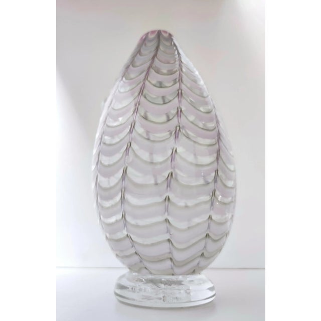 Vintage Lilac and Transparent Murano Glass Vase by Alberto Donà, 1940s For Sale - Image 7 of 17