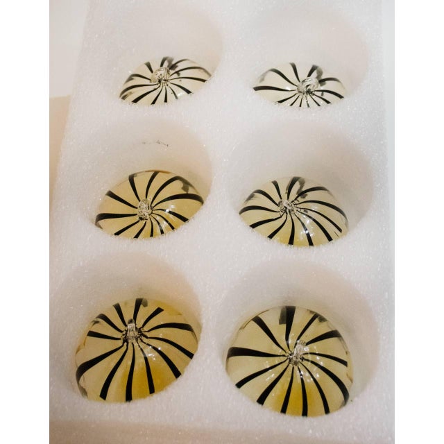 Brown Murano Christmas Baubles by Mariana Iskra for Ribes Studio, Set of 6 For Sale - Image 8 of 14