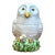 Vintage Italian Owl Ceramic Lidded Trinket Box For Sale