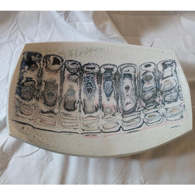 1990s Modernist Jennifer Owen Studio Pottery Footed Dish For Sale - Image 4 of 9