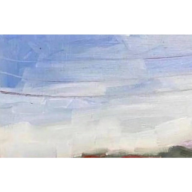 Blue San Quentin Prison Plein‑Air Landscape (Original Oil on Masonite, 8″×12″) by L Haas For Sale - Image 8 of 10