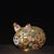 Chinoiserie Gilt Cloisonne Pig Figurine, Hand Wire Inlaid Colorful Floral Motif, Chinoiserie Table Decor For Sale - Image 3 of 9