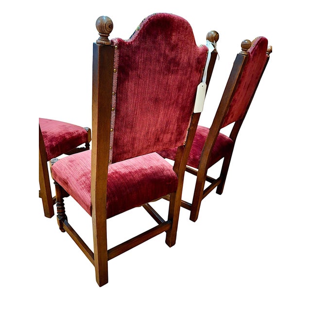Set of Four Baroque-Style Needlepoint Chairs For Sale - Image 15 of 15