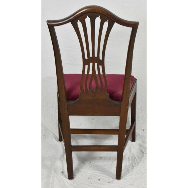 Chippendale Potthast Bros. Mahogany Chippendale Style Dining Chairs With Inlays - Set of 6 For Sale - Image 3 of 13
