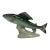 1990s Vintage Bohemian Czechoslovakian Majolica Porcelain Trout Fish Figurine by Royal Dux For Sale