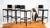 Set of four vintage Matteo Grassi 'Sistina' bar stools designed by Tito Agnoli, circa 1980s. Masterful architectural...