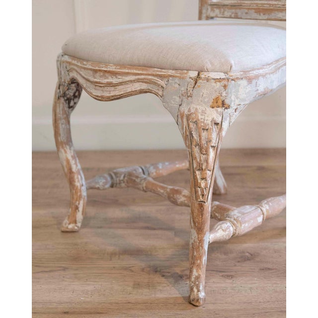 Swedish Rococo Chair from Stockholm with Scraped Original Paint, Circa 1760 For Sale - Image 10 of 10