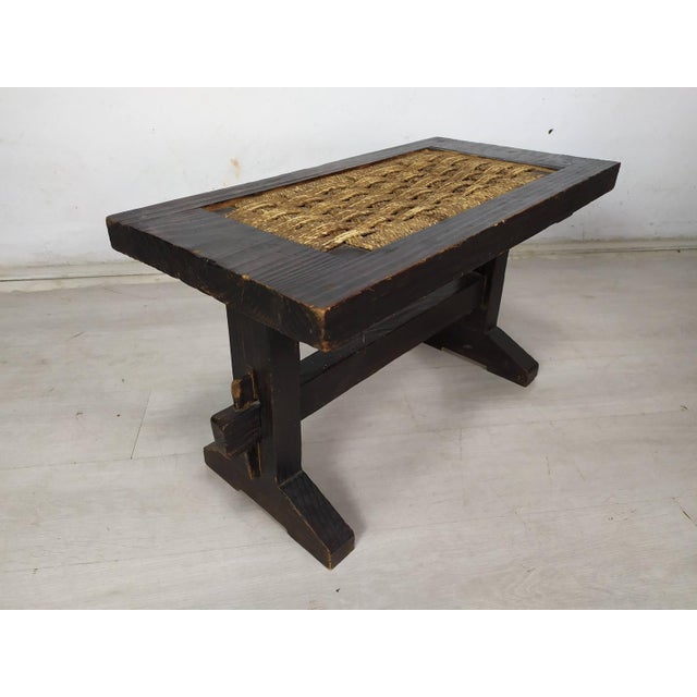 Brutalist Brutalist Rope Wood Coffee Table, 1950s For Sale - Image 3 of 14
