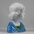 White and blue ceramic sculpture Half Bust of Child Boy Signed Cigna Carlo Bellan Measures 27 x 19 x H 30 Category...