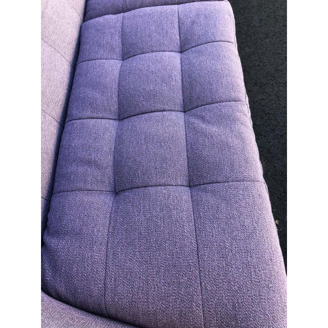 Textile Swedish Mid Century Modern Upholstered Super Comfy Sofa For Sale - Image 7 of 8