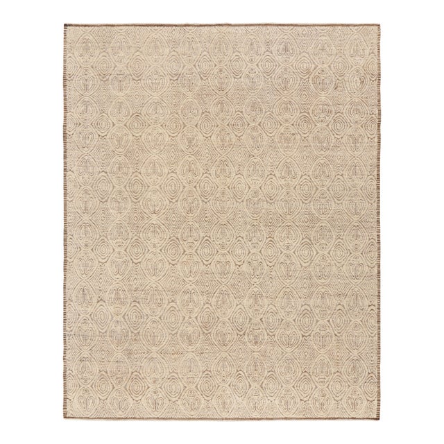 Rug & Kilim’s Moroccan Style Rug in Beige-Brown with Geometric Patterns - 6x8 For Sale
