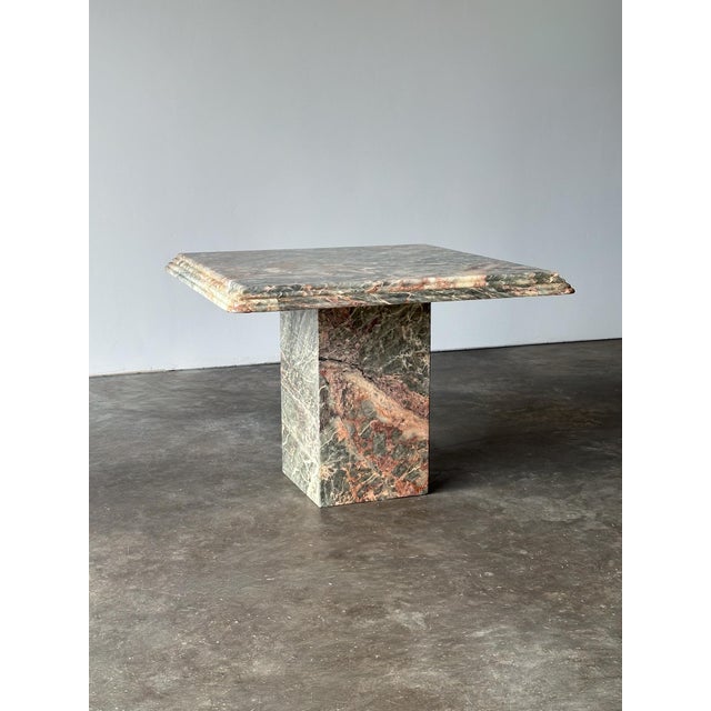 Postmodern Fior Di Pesco Marble Plinth Side Table, Italy, 1980s For Sale - Image 3 of 18
