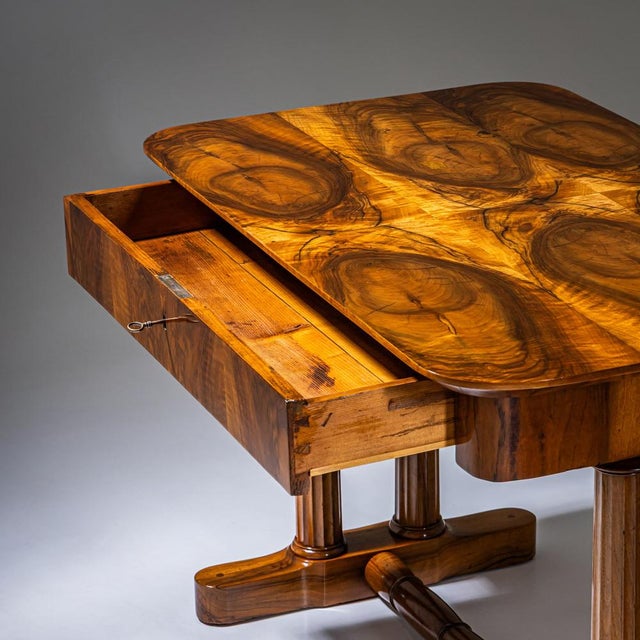 Brown Biedermeier Walnut Desk, 1830 For Sale - Image 8 of 11