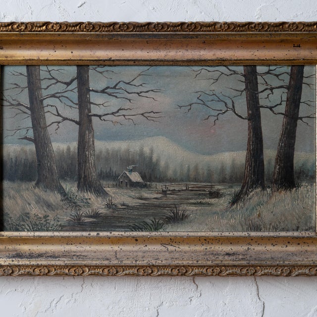 Conrad Frederic Haeseler (Philadelphia, 1875-1962) A winter scene on board by the Philadelphia portrait artist. sight: 11...