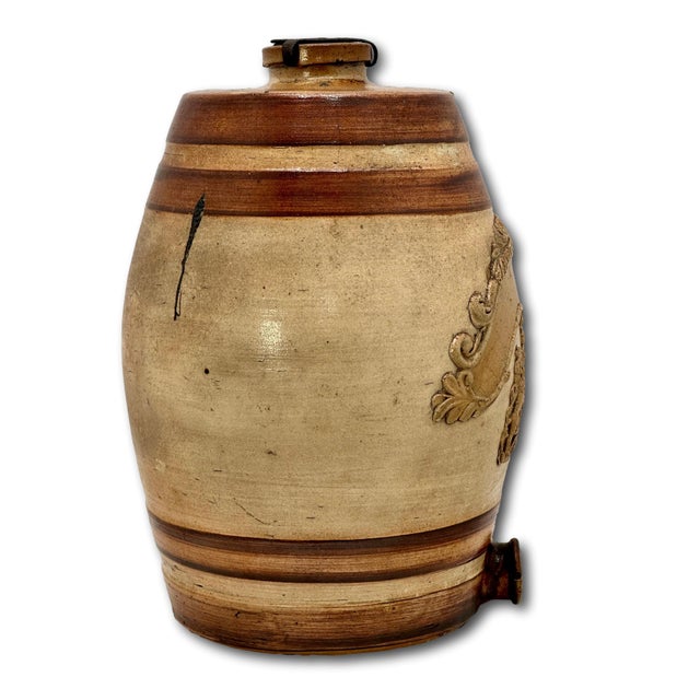 Antique Stephen Greens Lambeth Salt Glaze Stoneware 2 Gallon English Pub Brandy Dispenser Cask - Circa 1840s For Sale - Image 17 of 18