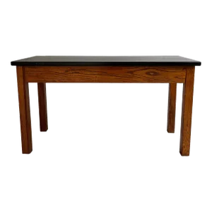 Mid 20th Century Industrial Oak Laboratory Console Table